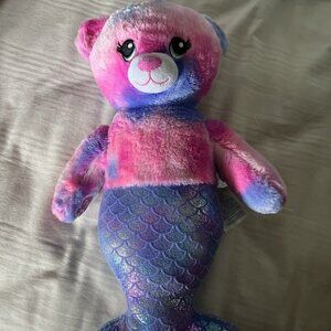 Build a Bear Magical Mer-Bear Mermaid Pink & Purple Plush 16” Stuffy